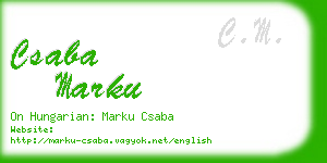 csaba marku business card